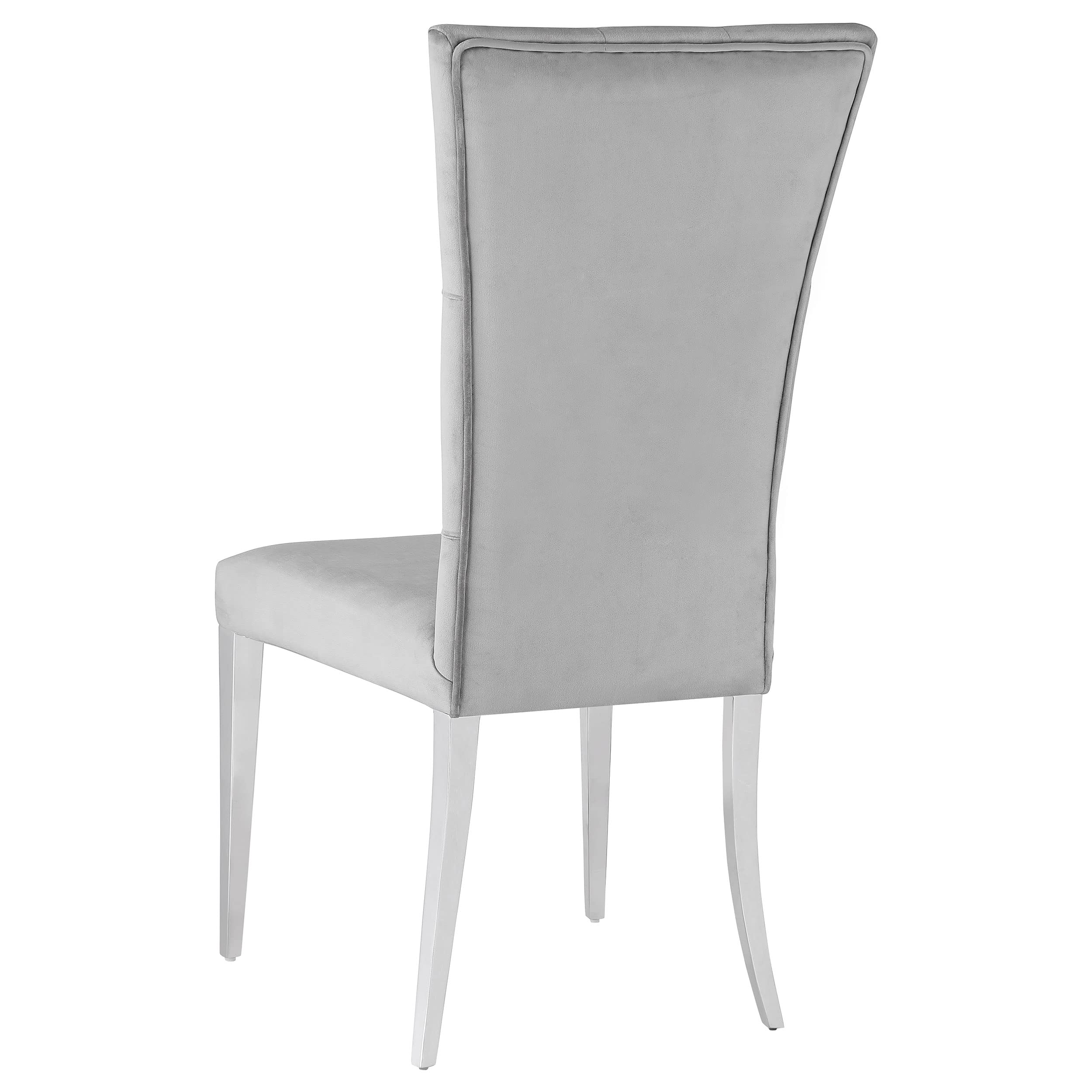 Coaster Home Furnishings Kerwin Tufted Upholstered Side Chair (Set of 2) Grey and Chrome