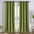 Joydeco Moss Green 100% Blackout Curtains 108 Inches Long 2 Panels Set, Black Out Curtain For Bedroom, Grommet Heavy Luxury Ther