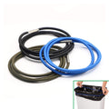 Trash Can Rubber Bands Set of 3, Black, Blue, Olive Green, Fits 13 to 30 Gallon Trash Cans, Hongmed Garbage Can Elastic Bands, D
