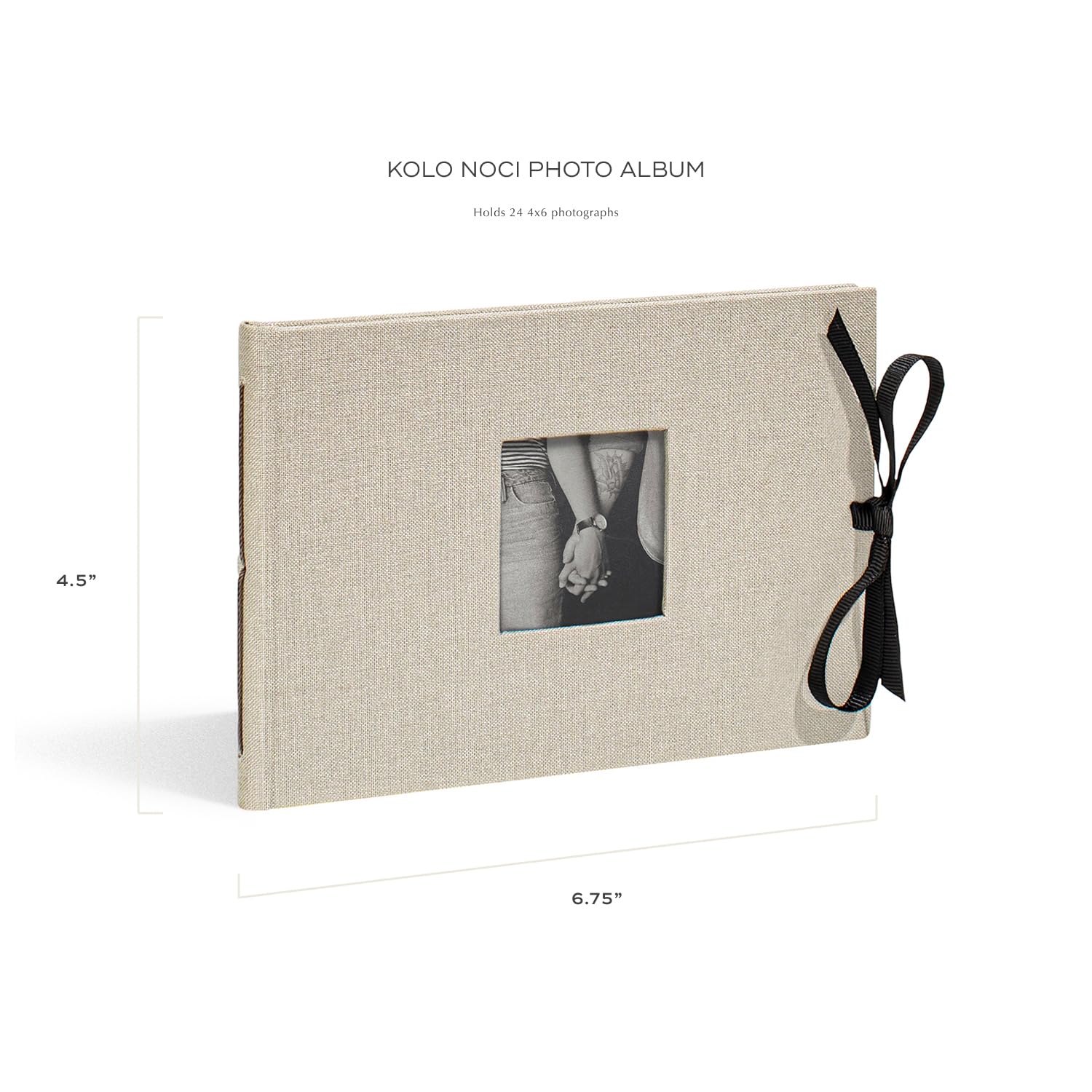 Kolo Noci Small 4X6 Photo Album, Holds 24 Photos, Ideal For Weddings And Baby Books, Platinum