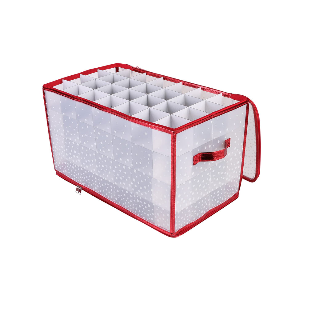 Simplify Organizer Container, Holds Total Of 224 Amongst 2 Bags, 2.5    Slots, Durable, See Through For Easy Viewing Ornament St