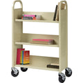 Lorell Single-Sided Book Cart, Putty
