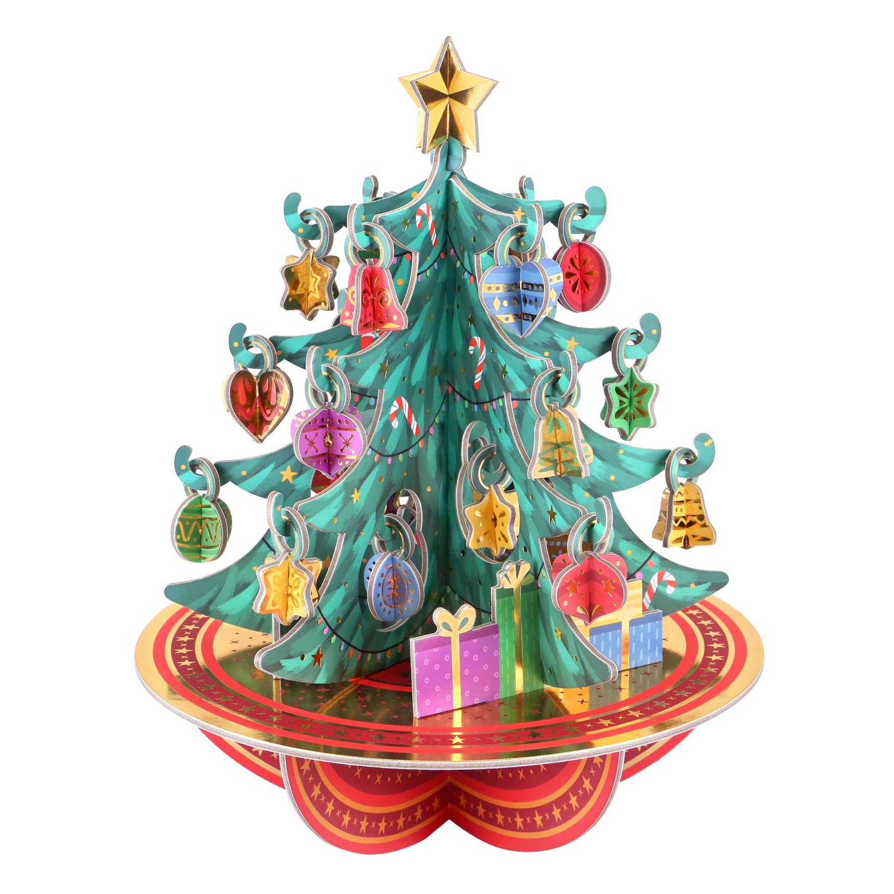 Santoro Pirouette, 3D Pop Up Christmas Countdown Advent Calendar - Christmas Tree - For Kids, For Adults
