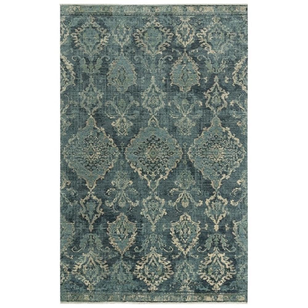 Intrepid 5' X 8' Distressed Classical Blue/Beige/Ivory Hybrid Area Rug