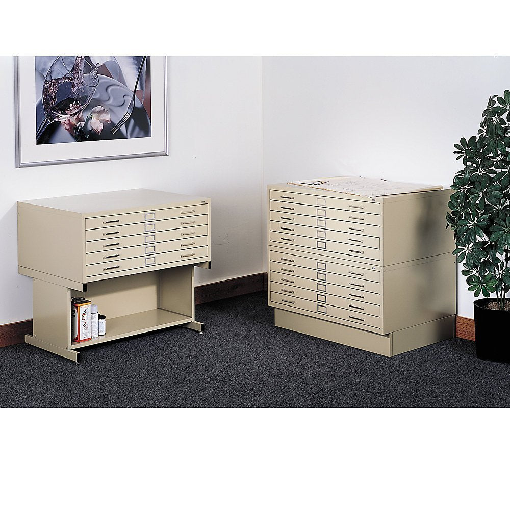 Safco Products Flat File High Base For 5-Drawer 4994Tsr Flat File, Sold Separately, Tropic Sand