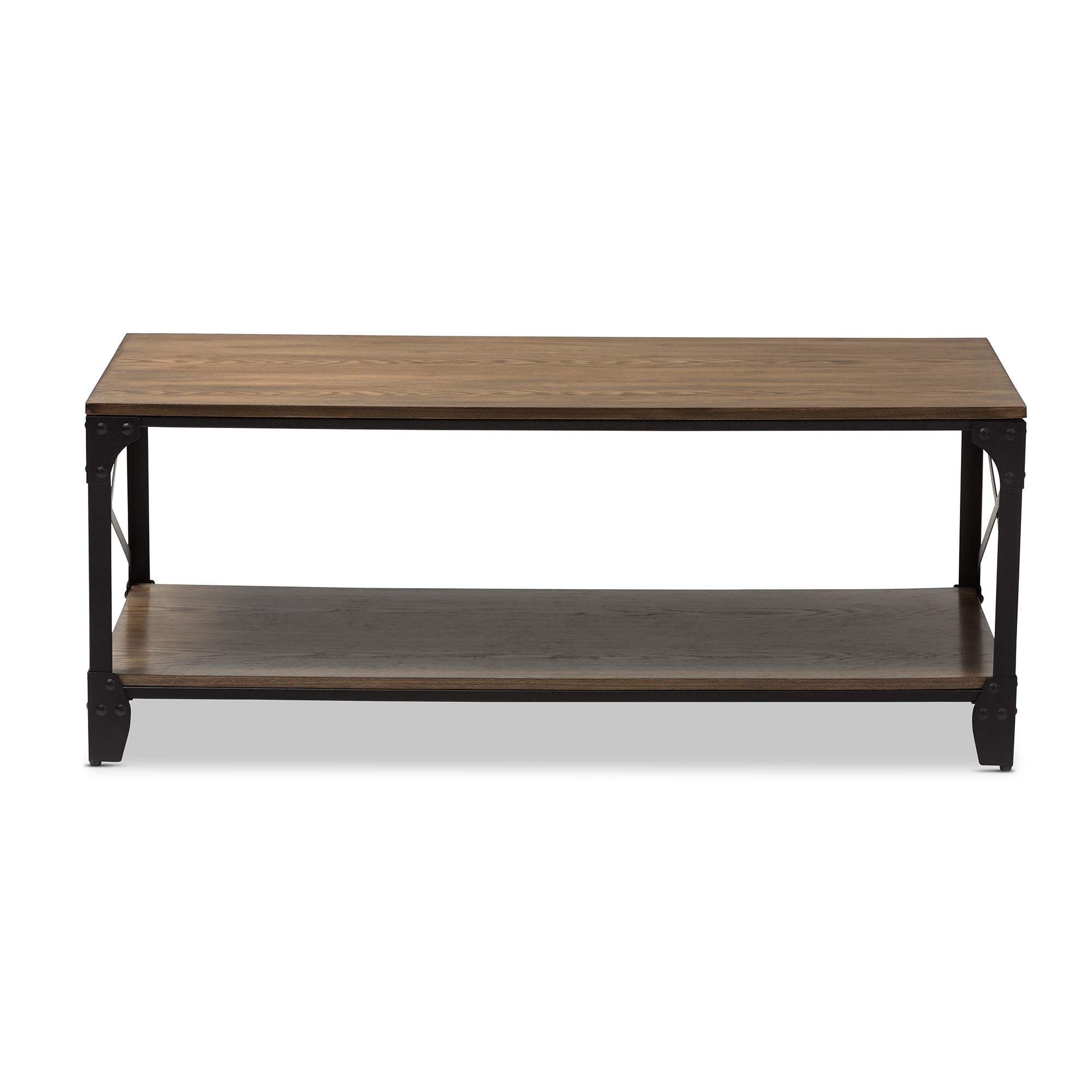 Baxton Studio Wholesale Interiors Greyson Vintage Industrial Occasional Cocktail Coffee Table, Antique Bronze