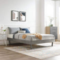 Modway Mod-6213-Gry Billie Full Wood Platform Bed Frame, Gray