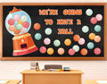 Whaline 92Pcs Colorful Bubble Gumball Cutouts Back To School Gumball Machine Paper Cut-Outs Cute Bulletin Board Decor With Glue