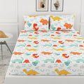 LORETO  A QUALITY LINEN BRAND 100% Cotton Elastic Fitted Bedsheets Double Bed with 2 Pillow Cover All Around Elastic Fitted Bed