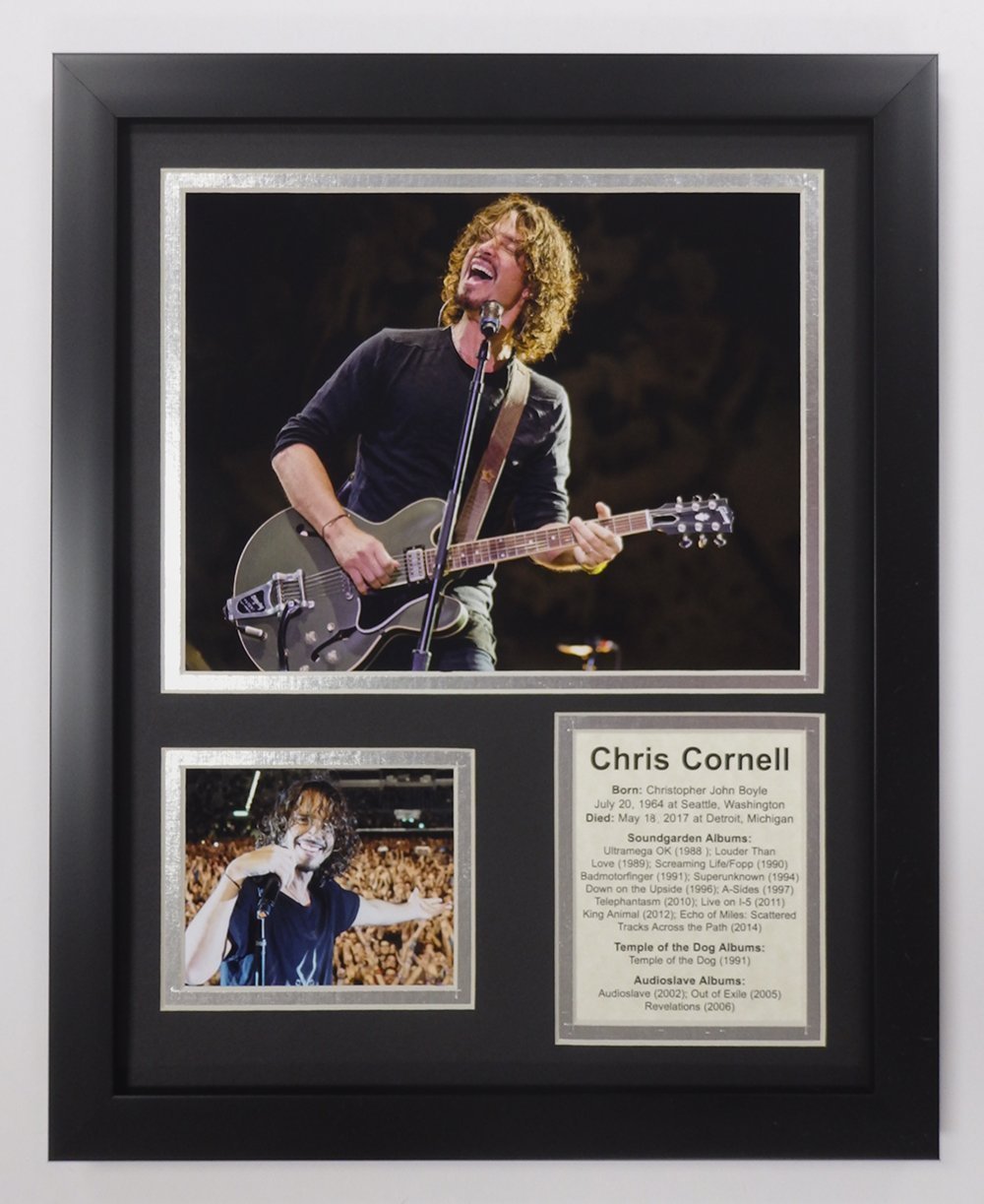 Legends Never Die Chris Cornell | Framed 12x15 Double Matted Photo Collage