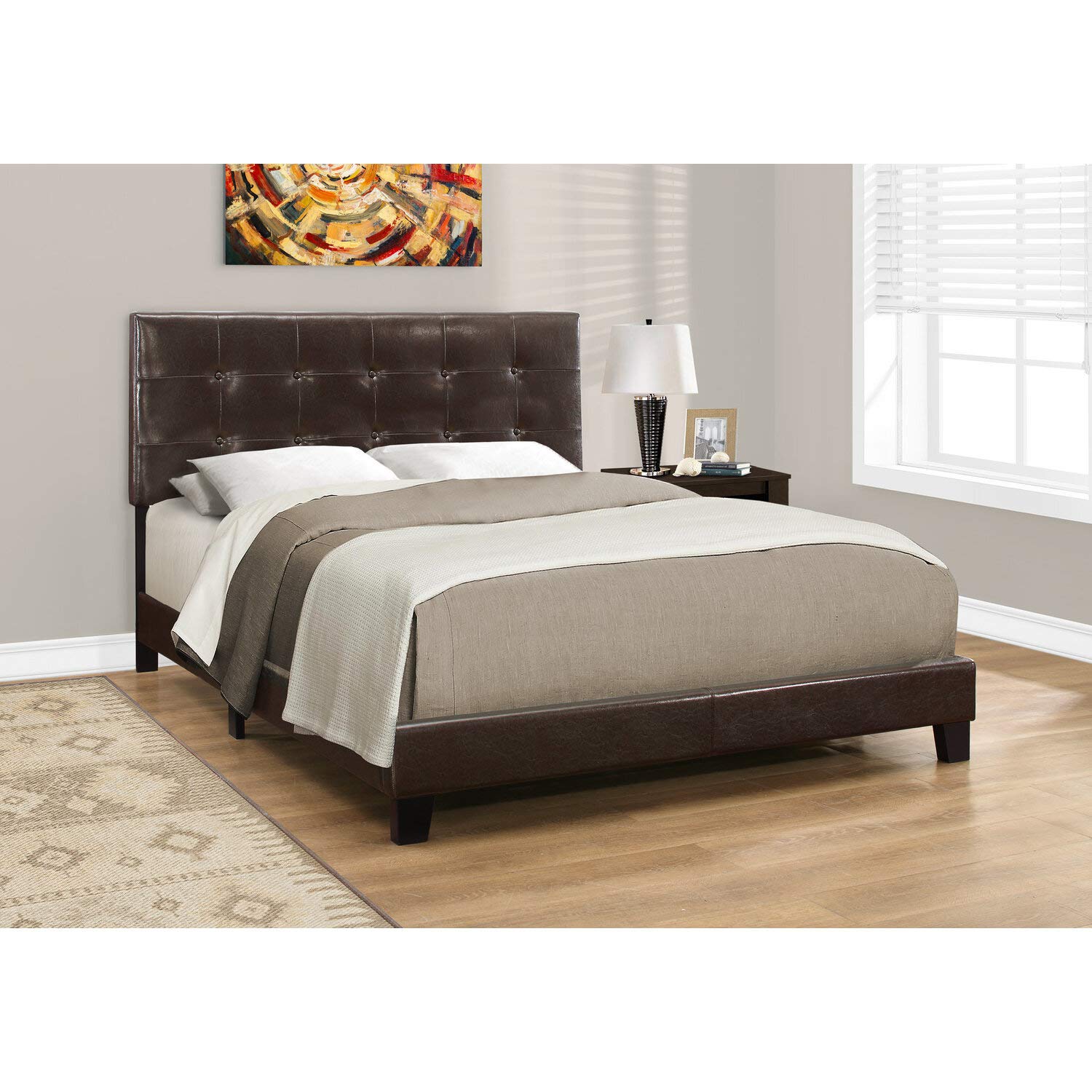 Monarch Specialties Bed Frames, Queen, Brown
