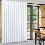 DWCN Privacy Room Divider Curtain - Patio Sliding Door Curtains, Extra Wide Thermal Curtains with Back Tab & Rod Pocket for Livi