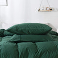 Kaiang Jersey Knit Pillowcase, All Season, Soft, Cozy, 100% Cotton, Queen Size, Dark Green
