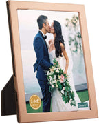 DECANIT 3.5x5 Picture Frames Rose Gold Metal Photo Frames for Tabletop Display and Wall Decoration-Best Gifts for Family