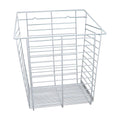 Brixwell Wire Laundry Hamper, Slanted HookOn 15 7/16 x 17 x 17 Width, 15 7/16 Depth, White PowderCoated