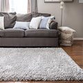 Rugs.com Infinity Collection Solid Shag Area Rug 9 x 12 Ash Shag Rug Perfect for Living Rooms, Large Dining Rooms, Open Floorp