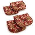 Blazing Needles Outdoor Spun Poly 19-Inch by 19-Inch by 5-Inch All Weather UV Resistant U-Shaped Cushions, Montfleuri Sangria, S