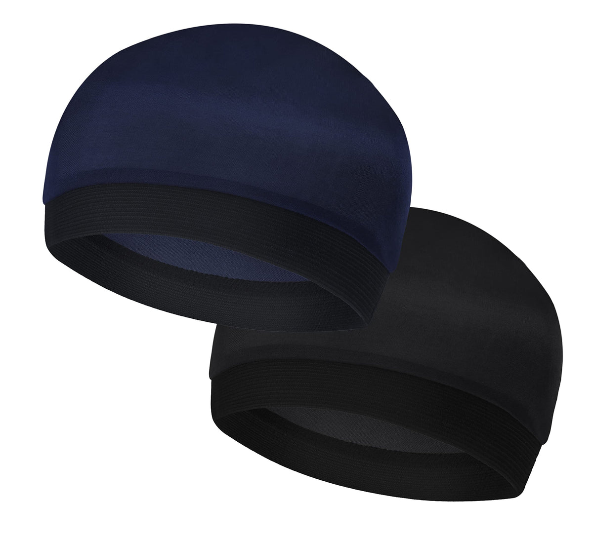 Molain 2Pcs Wave Caps for Men Silky Stocking Wave Cap Good Compression Men's Skullies Beanies Deluxe Stocking Wave Cap Hat for 3