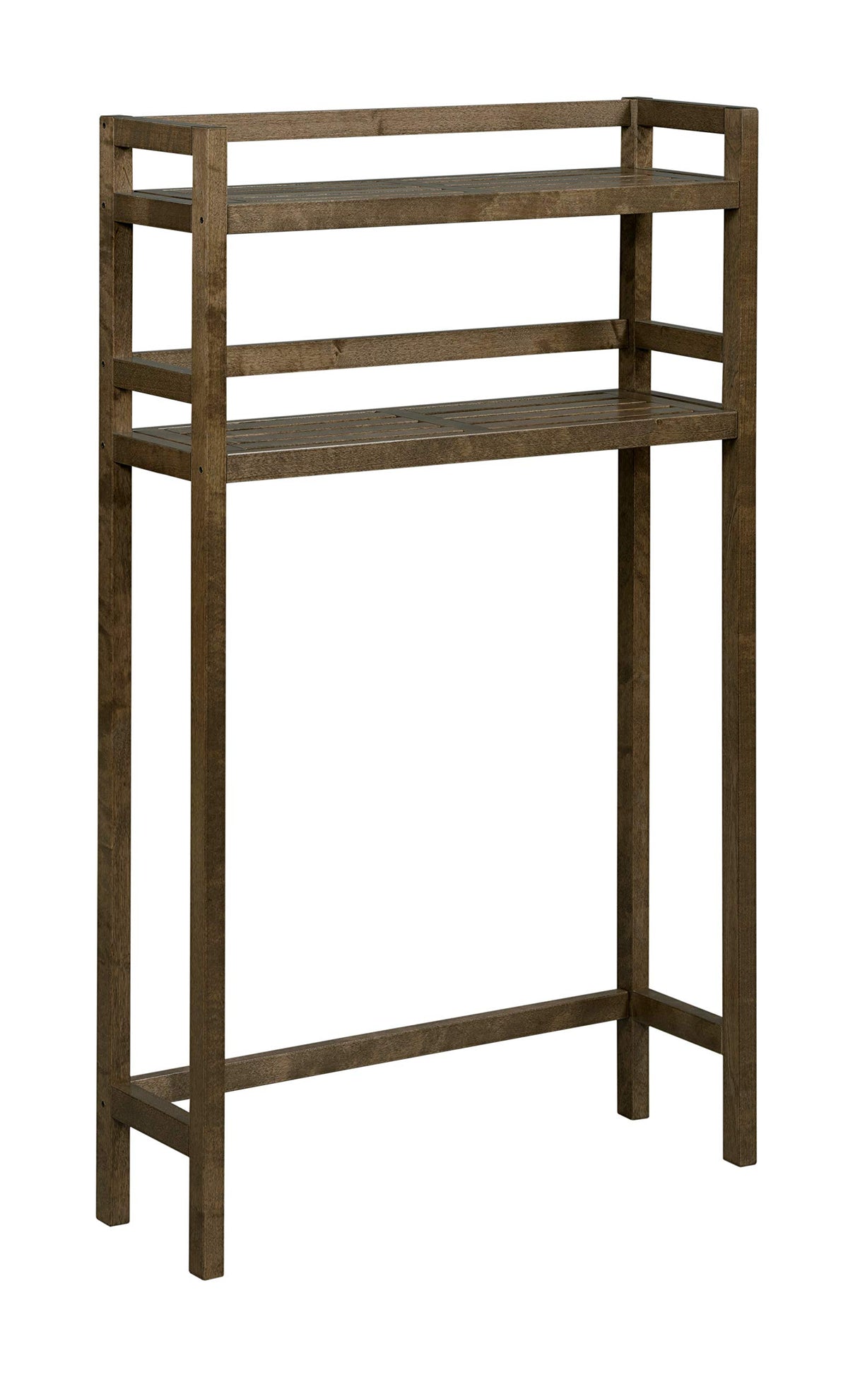 New Ridge Home Goods Dunnsville 2-Tier Space Saver, Antique Chestnut