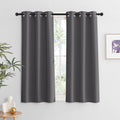 Ryb Home Grey Blackout Curtains For Living Room, Room Darkening Privcay Window Treatment For Bedroom Closet Basement, W37 X L54