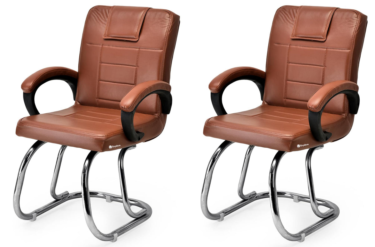 Kithania Office Chair Home Study Chair With Chrome Steel Frame And ...