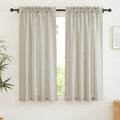 Ryb Home Linen Sheer Curtains - Natural Fibers Linen Blended Semitransparent Curtains & Drapes Uv Protection Thermal Insualted F