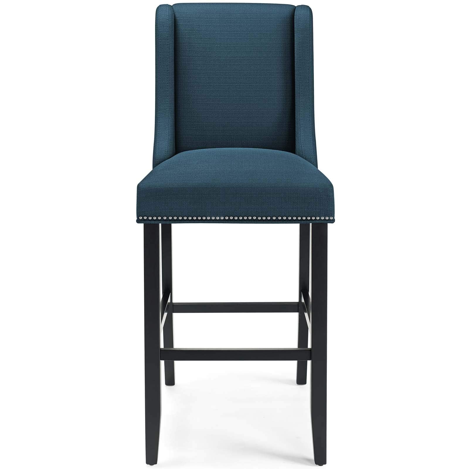 Modway Baron Fabric Upholstered Dining Bar Stool In Azure