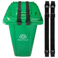 2PCS Bear Proof Trash Can Locks with Double Metal Claw  Adjustable Strap Garbage Can Locks for 2896 Gallon Outdoor Bins, Anima