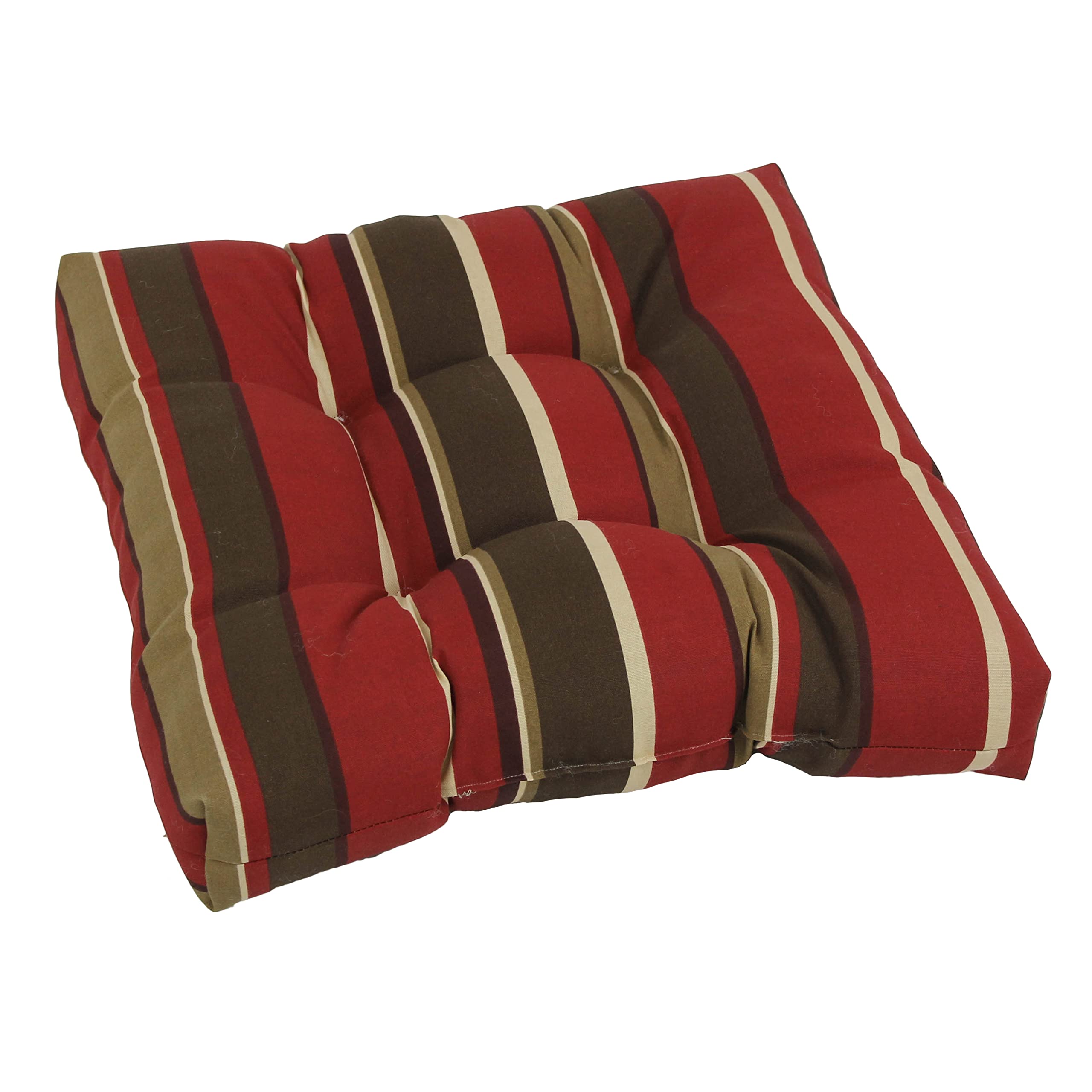 Blazing Needles Outdoor 19-inch Square Chair Cushion, 19 x 19, Montserrat Sangria 2 Count