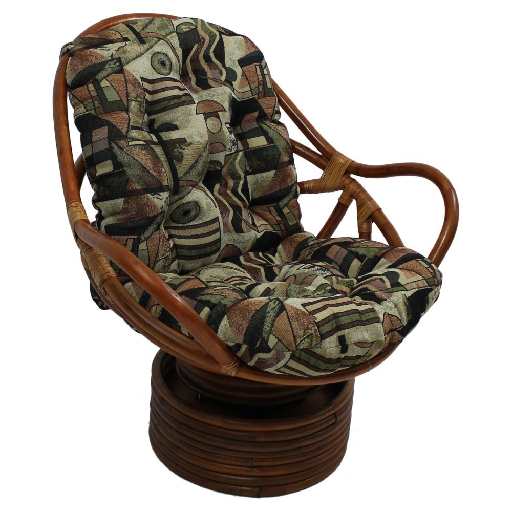 International Caravan Furniture Piece Tapestry Cushion Rocker