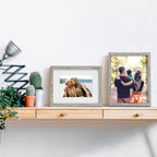 Bsrhome 8X10 Picture Frame Distressed Gray 2 Pack, Display Pictures 5X7 With Mat Or 8X10 Without Mat, Multi Photo Frames Collage