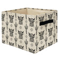 ATBWGT Western Highland Cow Storage Bins Box, Toybox for Boys Girls, Retro Western Cactus Cow Foldable Storage Baskets Organizer