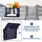 Retyion Bedside Storage Organizer With Power Strip Holder And Adjustable Straps Bed Hanging Bag For Home Bunk Bed Dorm Sofa (Nav