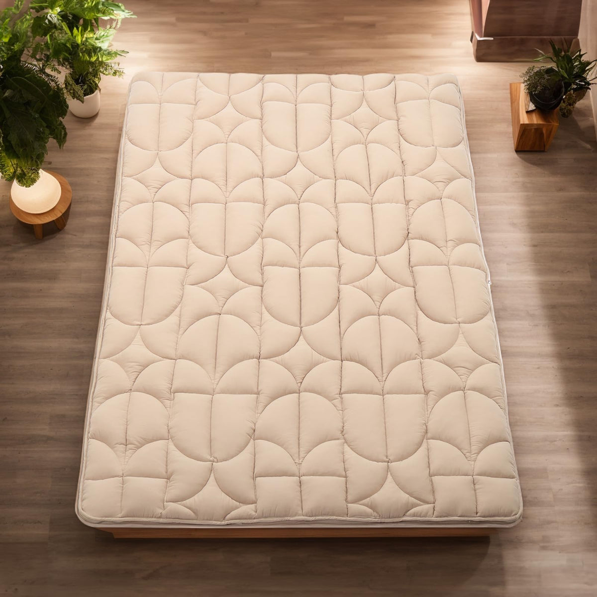 Zonli Japanese Futon Mattress Floor Mattress,Shredded Memory Foam Filled Sleeping Pad,100% Cotton Tatami Mat,Foldable & Portable