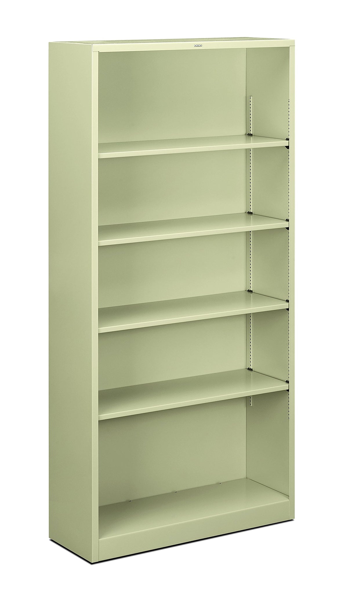 HON Brigade Metal Bookcase - 5-Shelf Bookcase, 34-1/2w x 12-5/8d x 72h, Putty (HS72ABC)