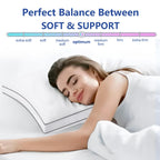 Premium Pillows Queen Size Set Of 2, Fluffy And Supportive 7D Down Alternative Bed Pillows, Luxury Soft Hotel Quality Gusseted P