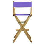 Casual Home 230-00/021-41 Director'S Chair Canvas 30" - Bar Height Natural Frame/Purple