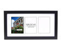 CreativePF- 3 Opening Glass Face Black Picture Frame to hold 5 by 7 inch Photographs including 10x20-inch White Mat Collage
