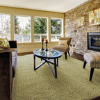 HomeRoots 508985 10 x 13 ft. Shag Tufted Handmade Stain Resistant Rectangle Area Rug Olive Green