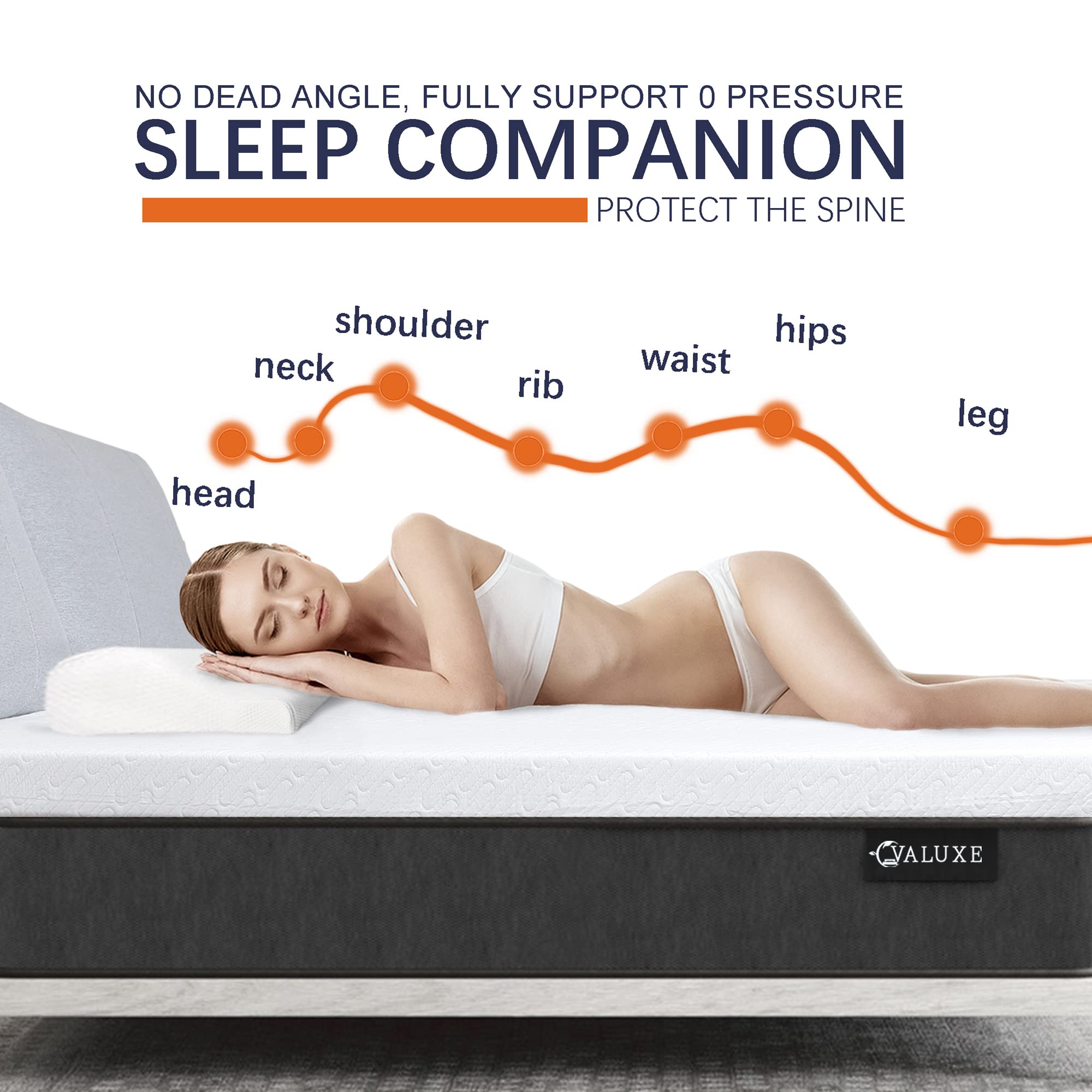3 Inch Gel Memory Foam Mattress Topper King Size High Density Cooling Pad Pressure Relief Bed Topper (With Removable & Bamboo Co