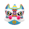 Ecomistiq Chinese New Year Pillow Cushion Cover 3D Embroidered Case For Holiday Lion Blue 42Cm | Pillows Home DCo