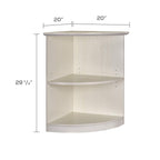 Safco Products Corner Bookcase, Spruce Up Any Space; 3 Tier Shelving With Middle Adjustable Shelf Textured Sea Salt