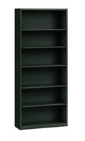 HON Brigade Metal Bookcase - Bookcase with Six Shelves, 34-1/2w by 12-5/8d by 81-1/8h, Charcoal (HS82ABC)