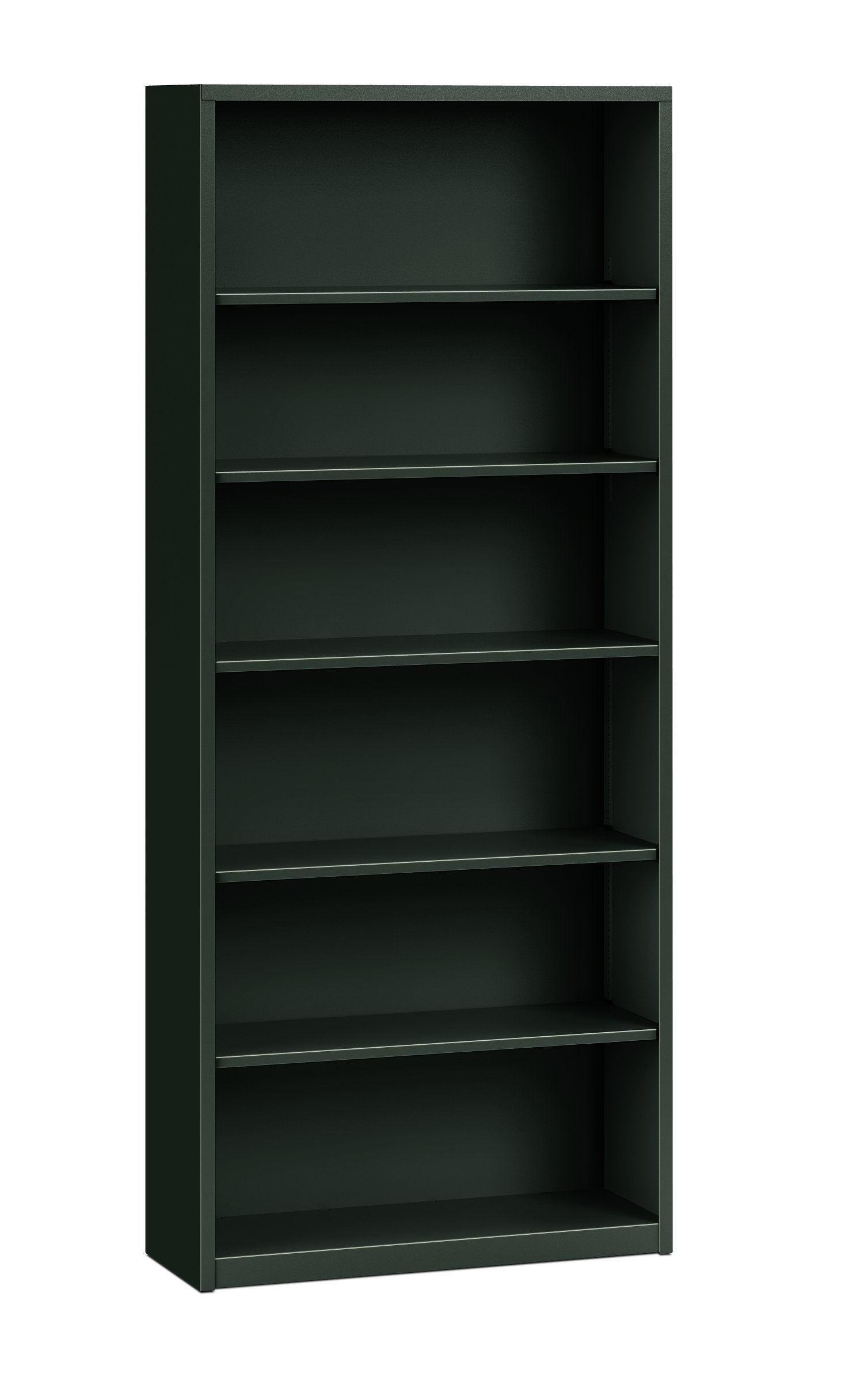 HON Brigade Metal Bookcase - Bookcase with Six Shelves, 34-1/2w by 12-5/8d by 81-1/8h, Charcoal (HS82ABC)