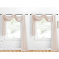 Nicetown 2 Panels Taupe Sheer Window Scarf Valances W60 X L216, Decorative Soft Voile Textured Diy Bed Canopy Curtains For Party/Wedding/Nursery