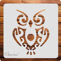 Kachi Pencil Modern owl Design Stencils for Art, Craft and Painting, Size 6 x 6 inch Reusable Stencil for Painting, Fabric, Glas