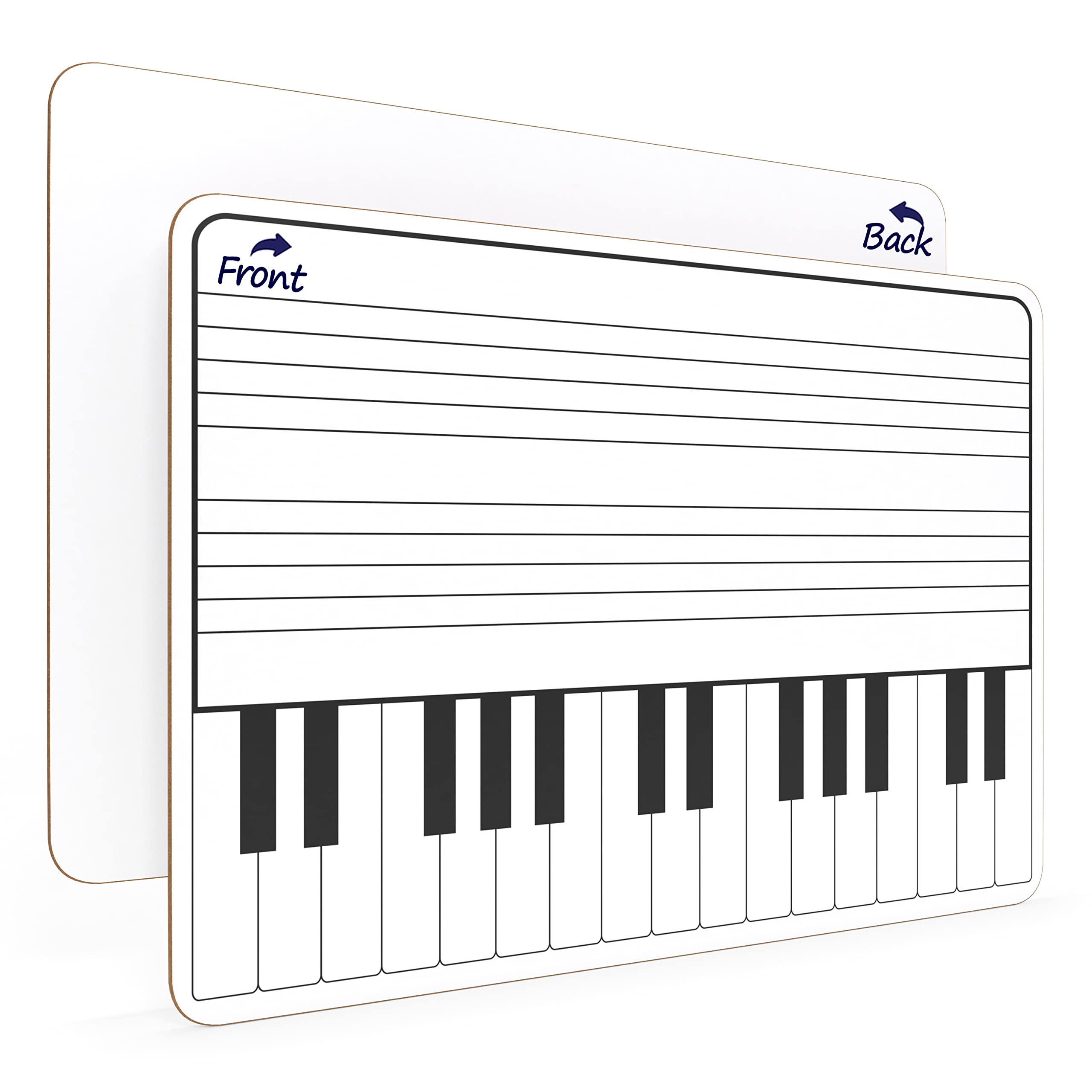 11 X 14 Inch Keyboard Practice Dry Erase White Board Lapboard L Durable Portable Double Sided Music Whiteboard For Kids Students