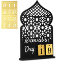 DoubleFill Ramadan Calendar Set Ramadan Advent Calendar 30 Days Wooden Eid Mubarak DIY Countdown Calendar Ramadan Decoration Gif