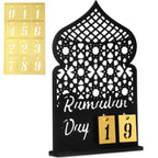 DoubleFill Ramadan Calendar Set Ramadan Advent Calendar 30 Days Wooden Eid Mubarak DIY Countdown Calendar Ramadan Decoration Gif