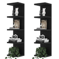 LitaEther 5 Tier Lack Floating Shelf,Set of 2 White Wall Shelf Unit,Display Shelf